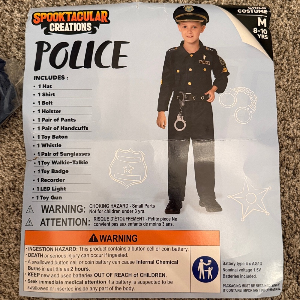 Kids Police Costume